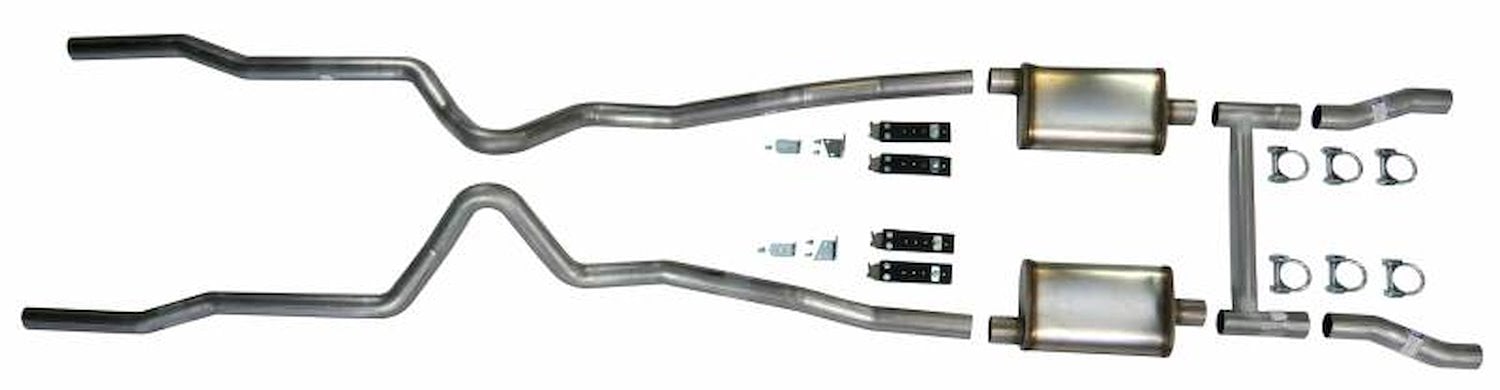 63030-P Dual Turbo Exhaust System, 1955-1957 Chevrolet Full-Size, 2-1/2 in.