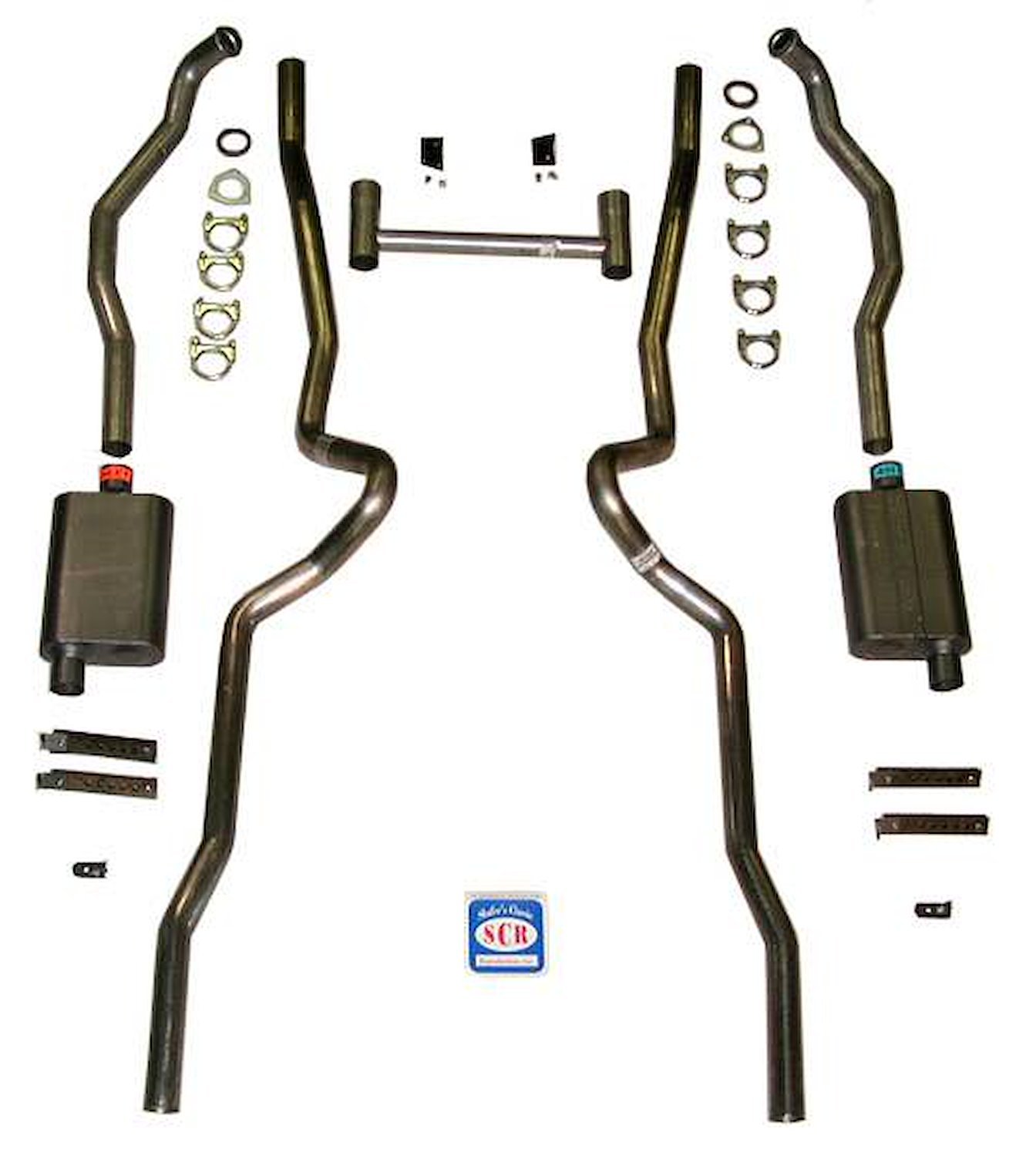 63037 1955-1957 Chevrolet Full-Size 2-1/2 in. Dual Turbo Exhaust System