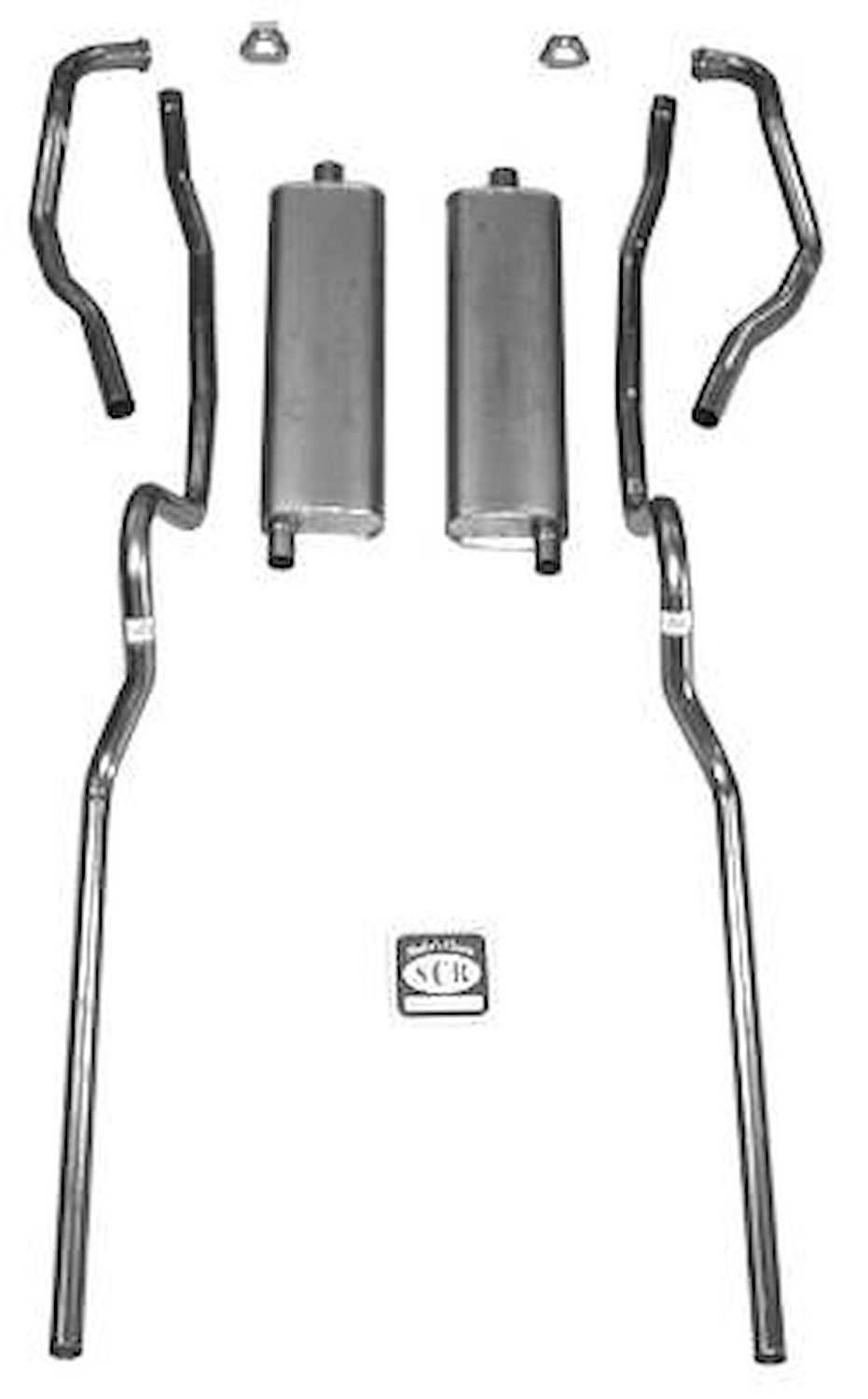 63048S 1955 Chevrolet Full-Size 8-cyl w/ Dual Exhaust System, 304 Stainless Steel