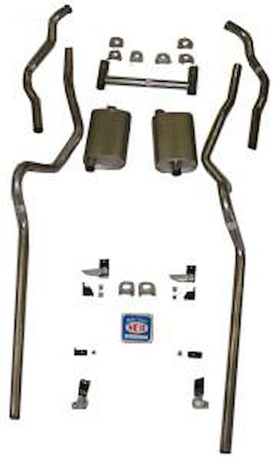 63059S 1955-1957 Chevrolet Full-Size Exhaust System, 304 Stainless Steel