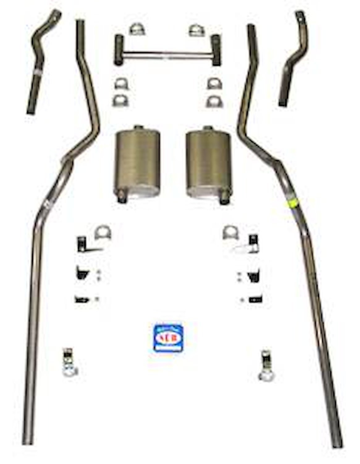 63067S 1955-1957 Chevrolet Full-Size Exhaust System, 304 Stainless Steel