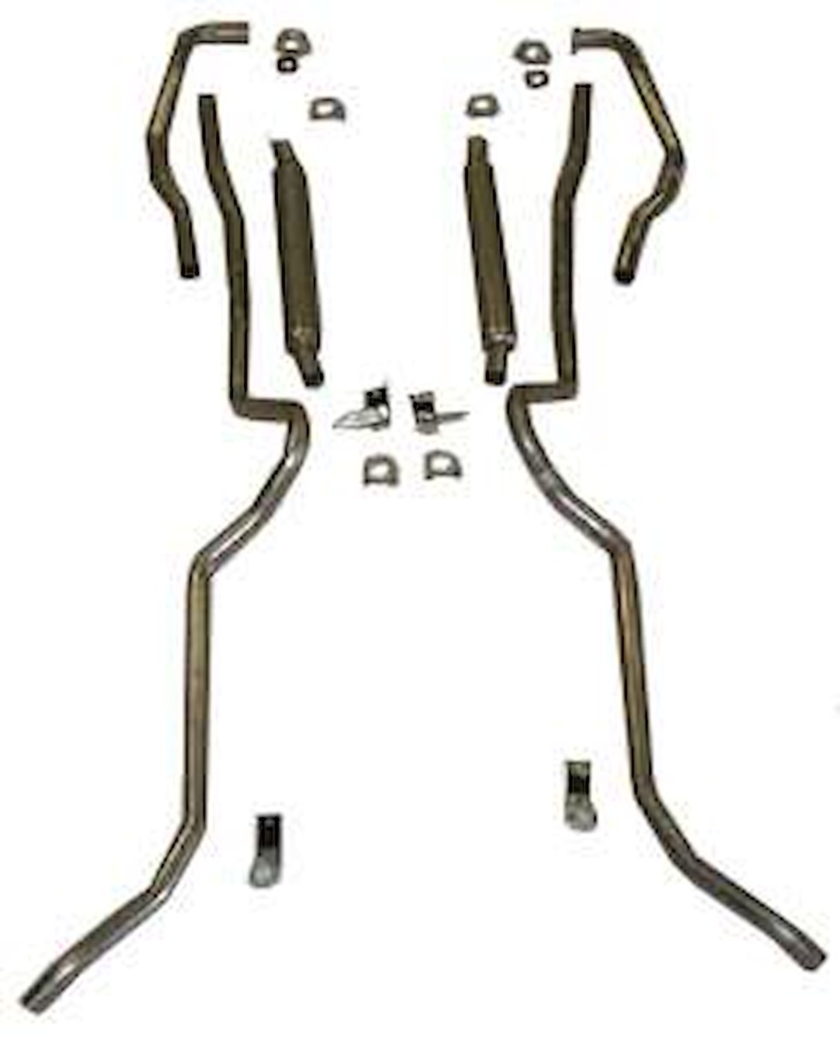 63081 1955-1957 Chevrolet Full-Size 2 in. Dual Glass pack Exhaust System