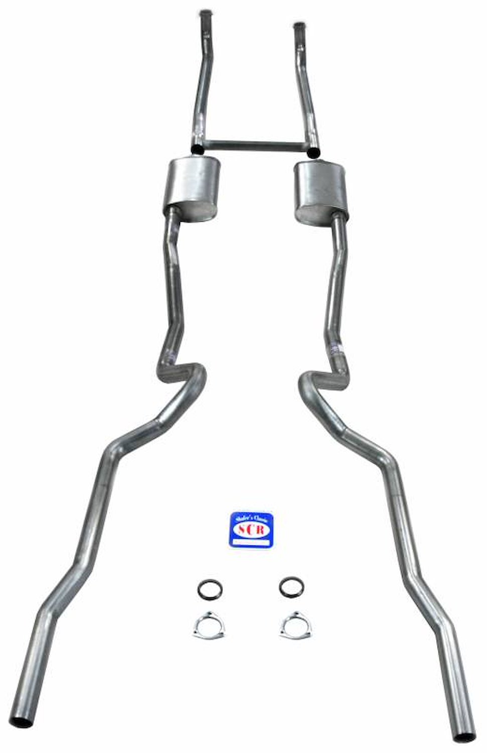 63109 1955-1957 Chevrolet Full-Size 2-1/2 in. Dual Turbo Small Block Exhaust System