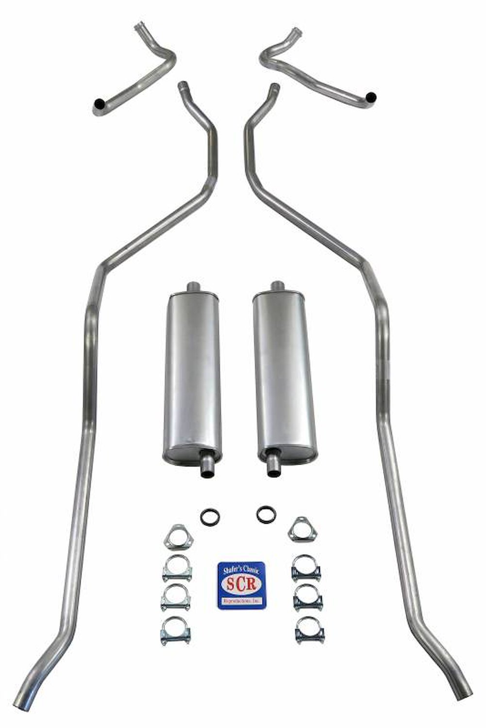 73024S 1959 El Camino & SW exc. 9-Pass. Exhaust System 8-cyl 283 Dual, 304 Stainless Steel