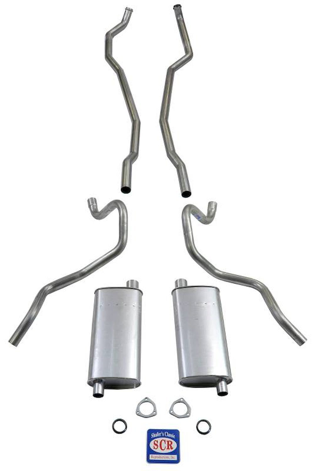 73065 1965-66 Chevrolet Exhaust System 8-cyl 396 & 427 Dual Exhaust w/ 2-1/2 in. Exhaust Pipes