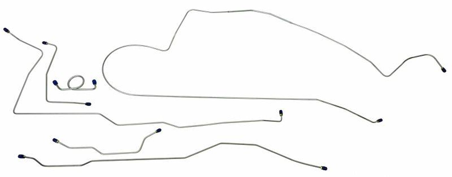 MBLK02S 1966 Ford Mustang Complete Brake Line Set [Stainless Steel]