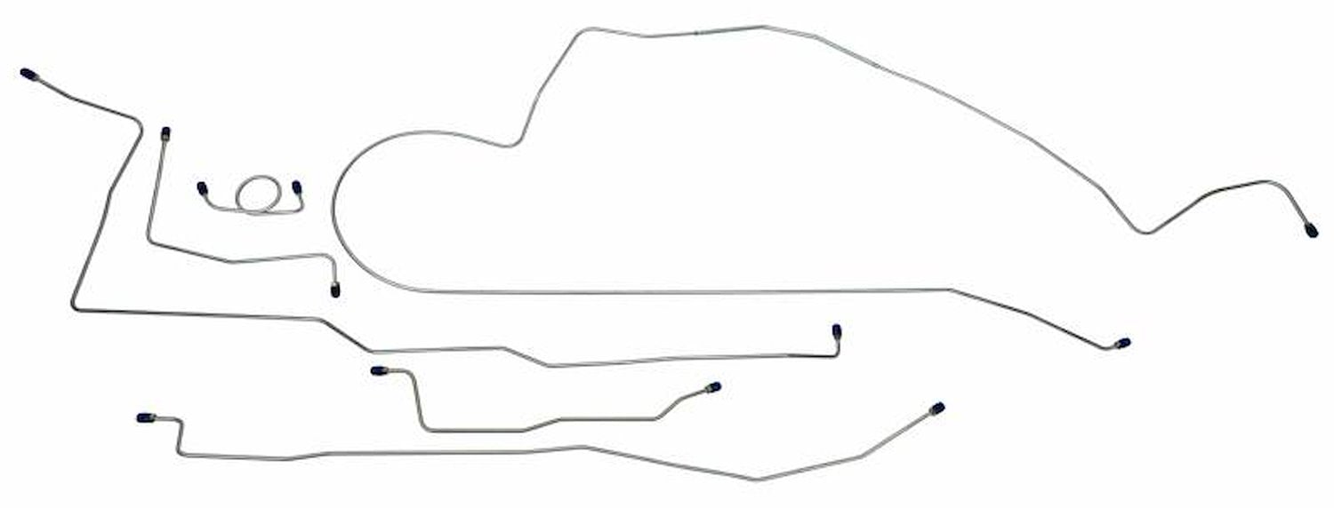 MBLK04S 1964-1965 Ford Mustang Complete Brake Line Set [Stainless Steel]
