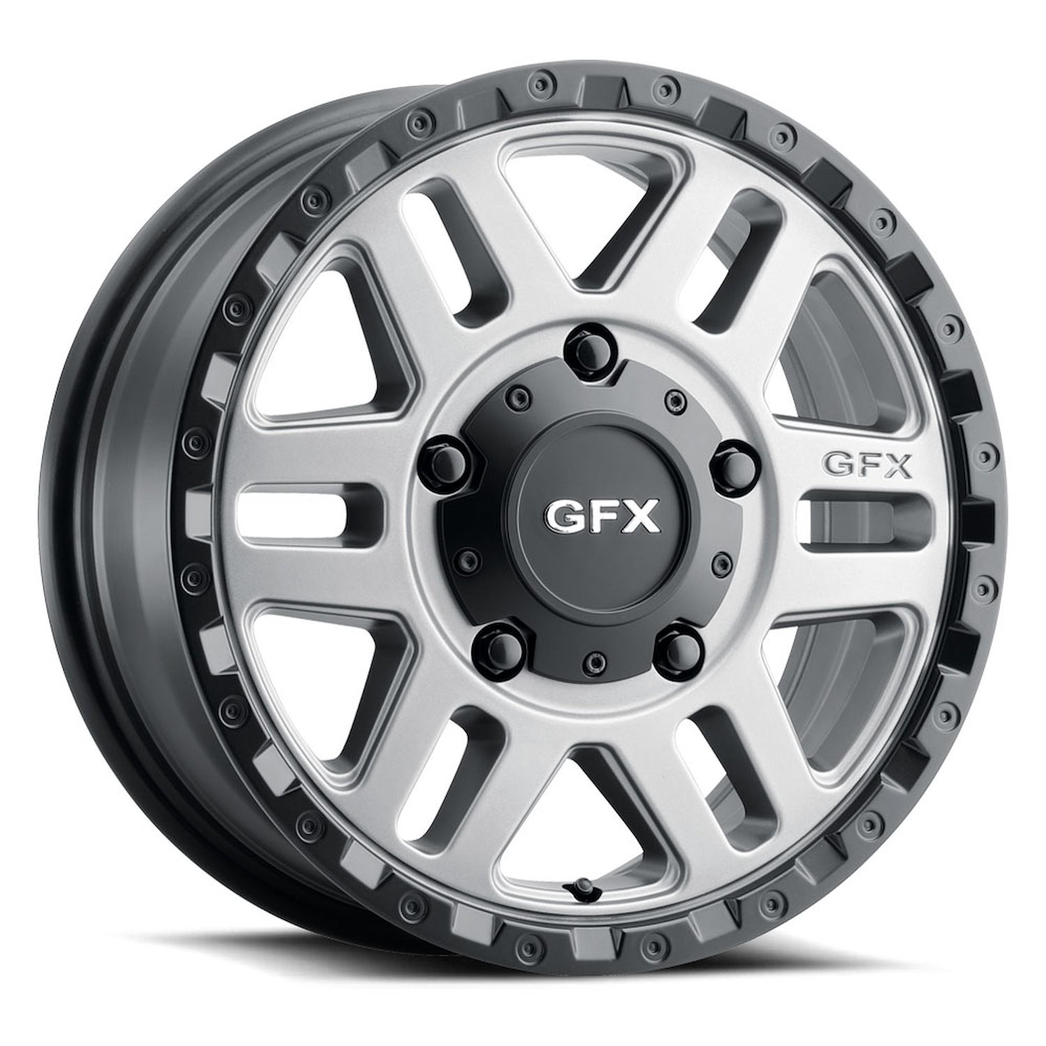 G-FX MV2 665-5130-45 GBR MV2 Wheel [Size: 16" x 6.50"] Finish: Matte Grey w/Matte Black Lip