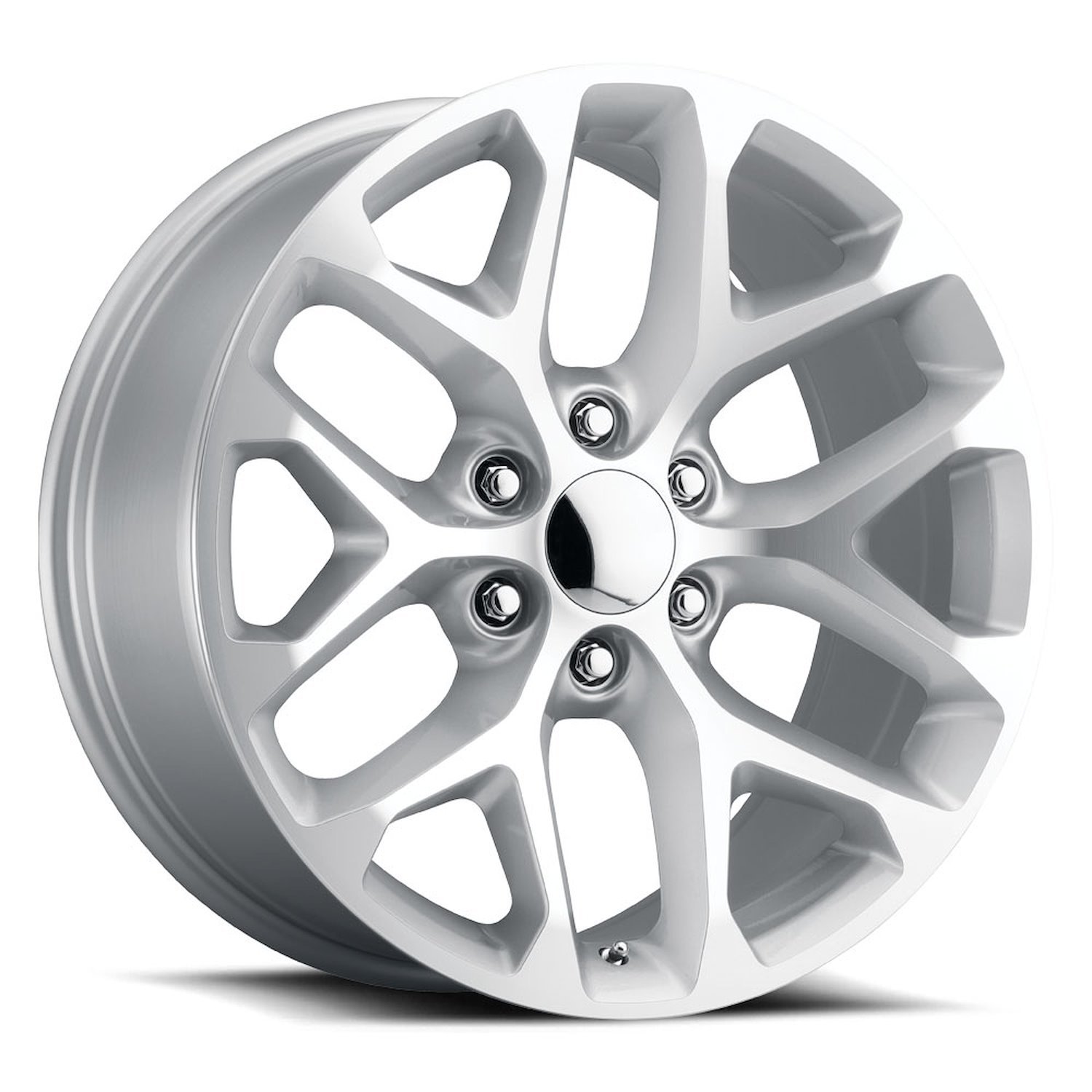 Replica SFO 229-6139-24 SMF SNWFL Wheel [Size: 22" x 9"] Finish: Silver Machined Face