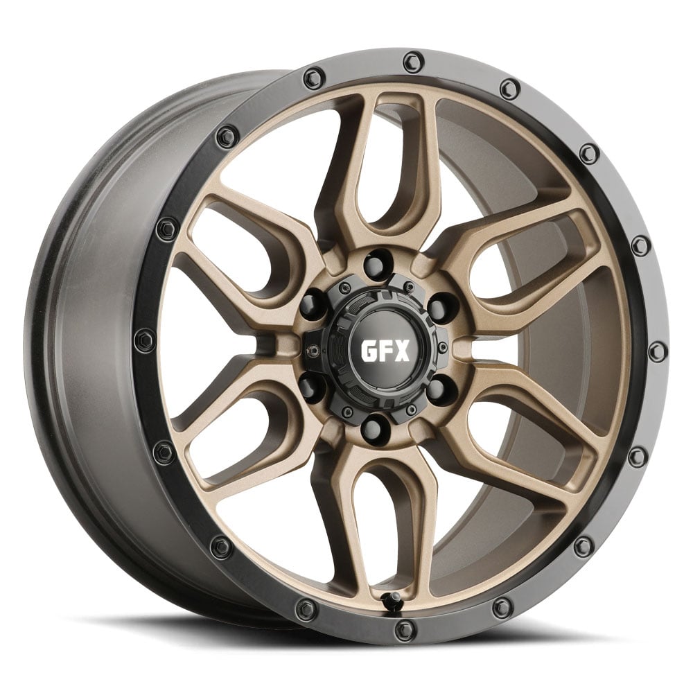 G-FX T18 785-6139N6 BRB TR-18 Wheel [Size: 17" x 8.50"] Finish: Textured Bronze w/Matte Black Lip