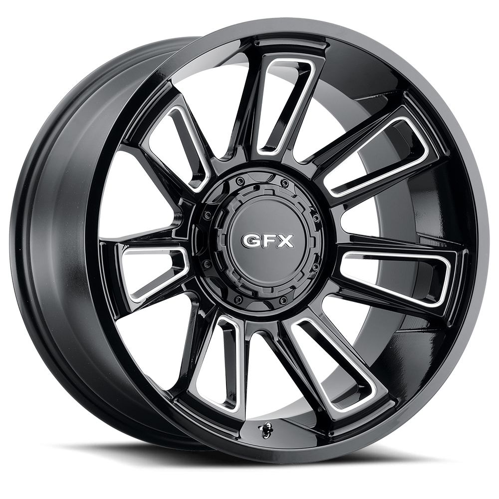 G-FX T21 210-8165N19 GBM TR21 Wheel [Size: 20" x 10"] Finish: Gloss Black Milled
