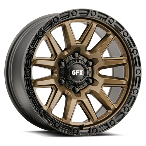 G-FX T26 790-6139-00 BRB T26 Wheel [Size: 17" x 9"] Finish: Bronze w/Black Lip & Matte Black Bolts