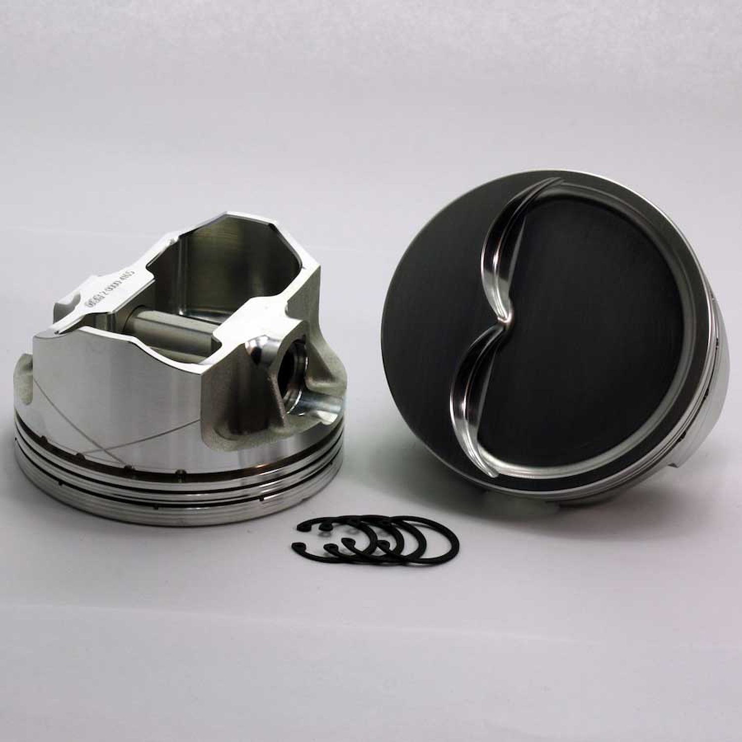 K8105-4165 SX-Series Dish Top Piston Set for 1955-2004 Small Block Chevy, 4.165 in. Bore, -21cc Volume [OEM Stroke]