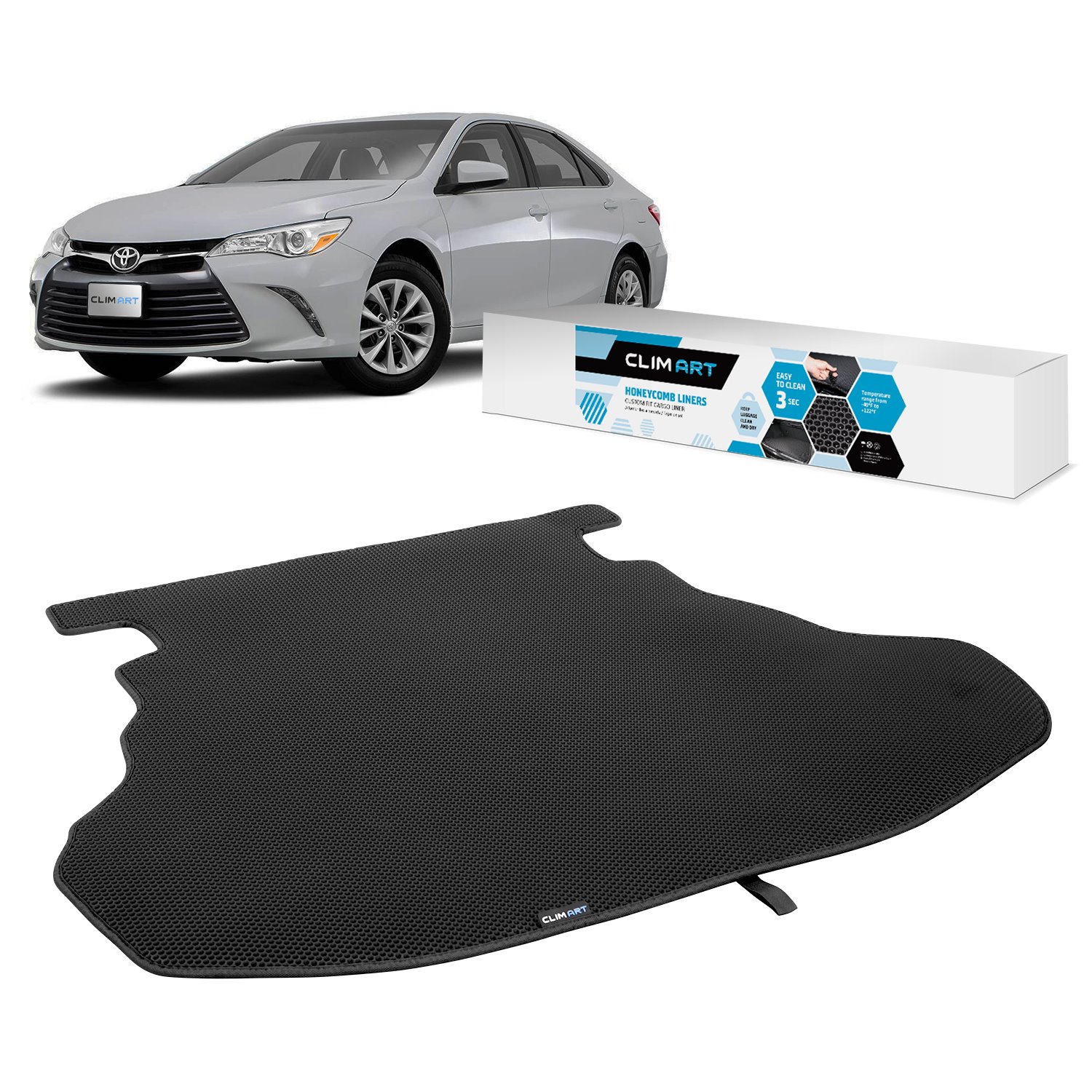 CLIM ART Honeycomb Custom Fit Cargo Liner for 2015-2017 Toyota Camry