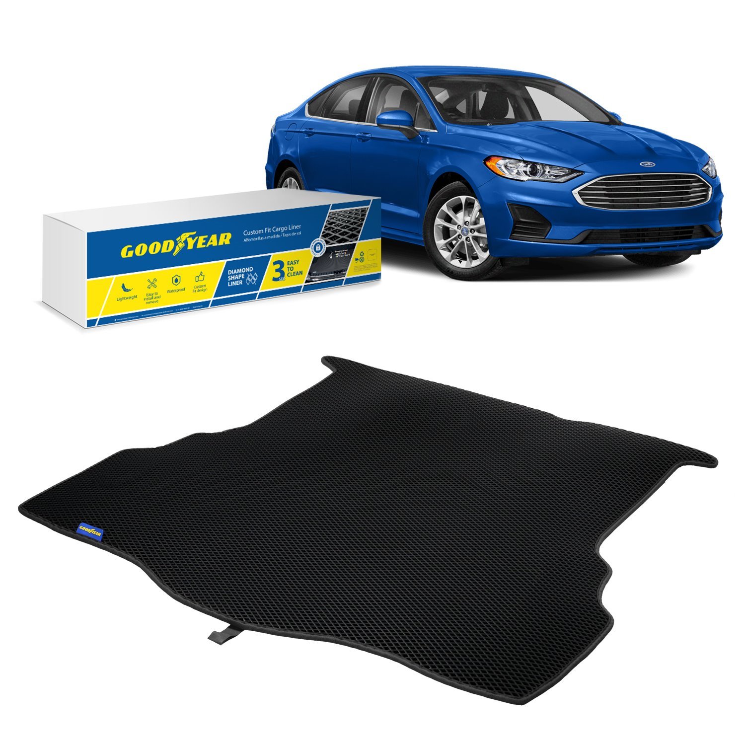 Goodyear Custom Fit Cargo Mat Liner for 2013-2022 Ford Fusion