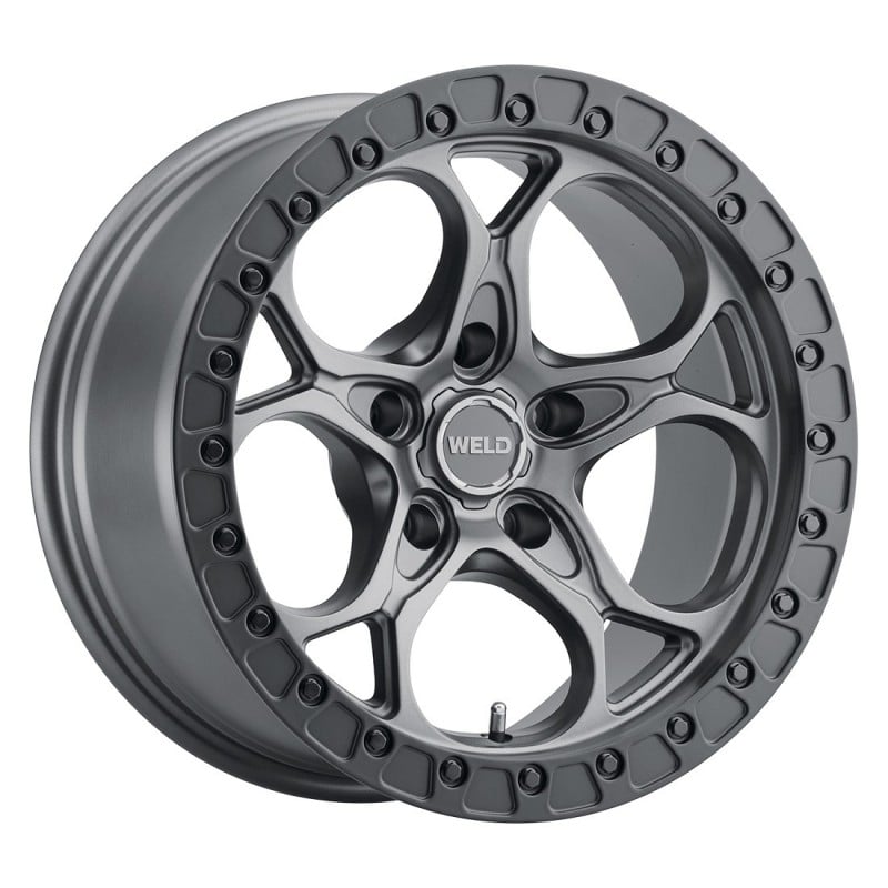 W107  Ledge Wheel Size: 17 X 9" Bolt Pattern: 5x127 [Satin Gunmetal/Satin Black Ring]
