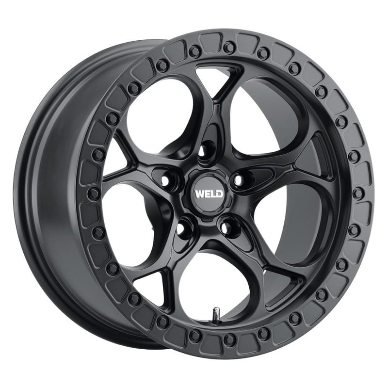 W108  Ledge Wheel Size: 17 X 9" Bolt Pattern: 5x127 [Satin Black/Satin Black Ring]