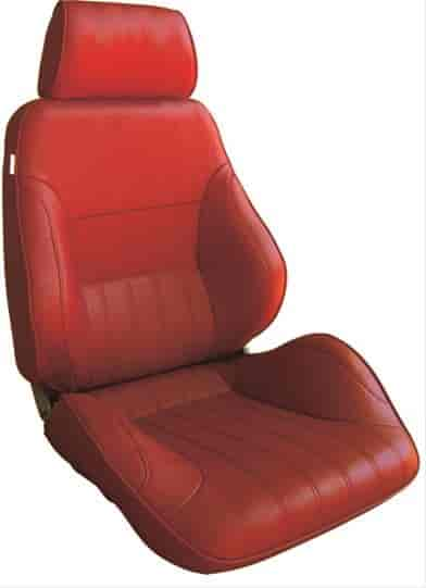 Rally Smooth Back Recliner Left Red Vinyl