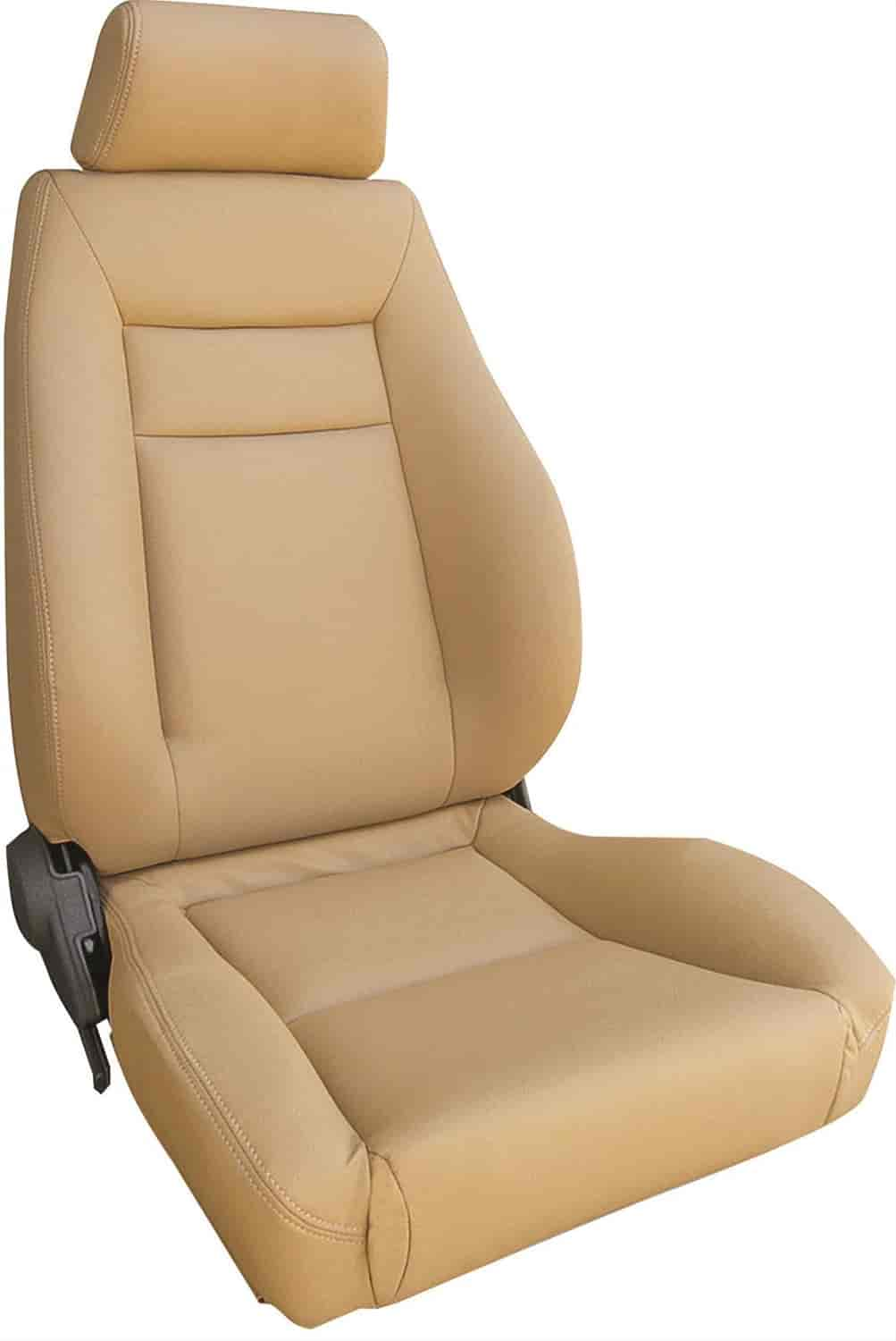 Elite Lumbar Recliner Left Beige Velour