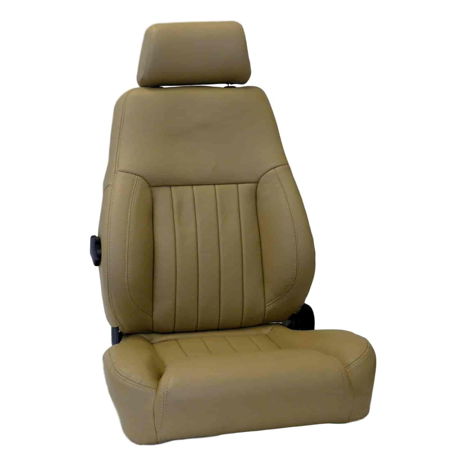 Elite Lumbar DLX Recliner Right Beige Vinyl