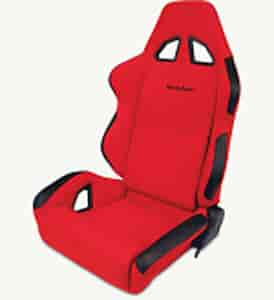 Rave Series 1600 Seat Red Velour/Black Trim