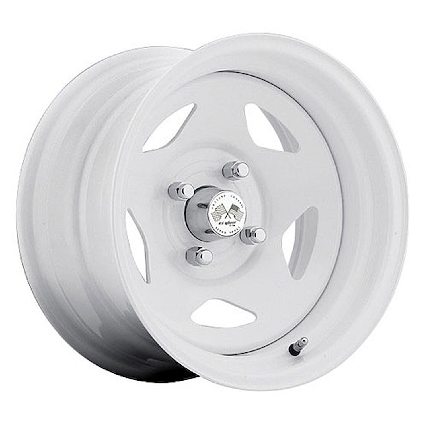 PAINTED STAR FWD DRIFTER WHITE 15 x 8 5 x 45 Bolt Circle 4.5 Back Spacing 0 offset 266 Center Bore 1400 lbs Load Rating