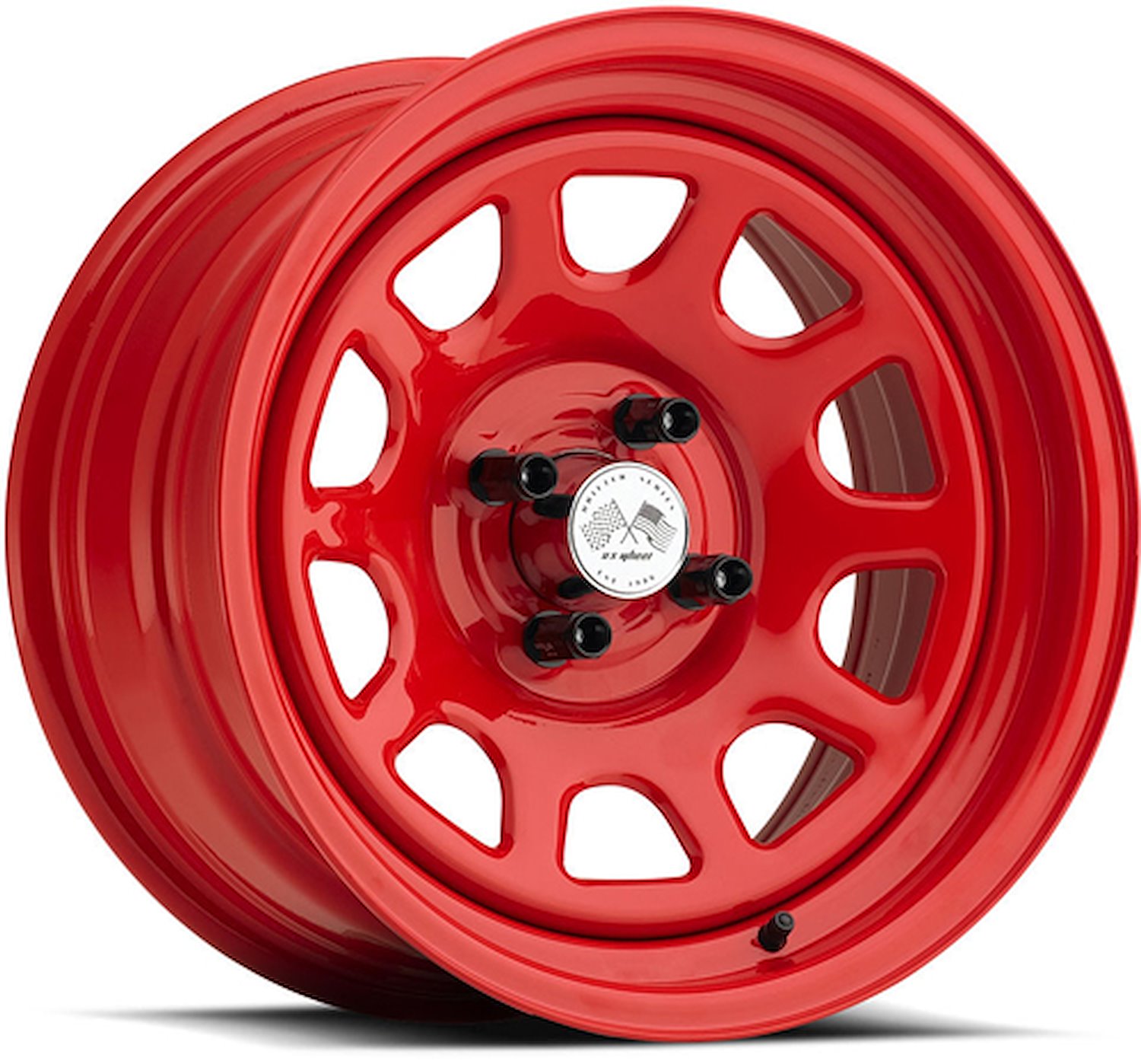 PAINTED DAYTONA FWD DRIFTER RED 15 x 7 4 x 100 Bolt Circle 45 Back Spacing +12 offset 266 Center Bore 1400 lbs Load Rating