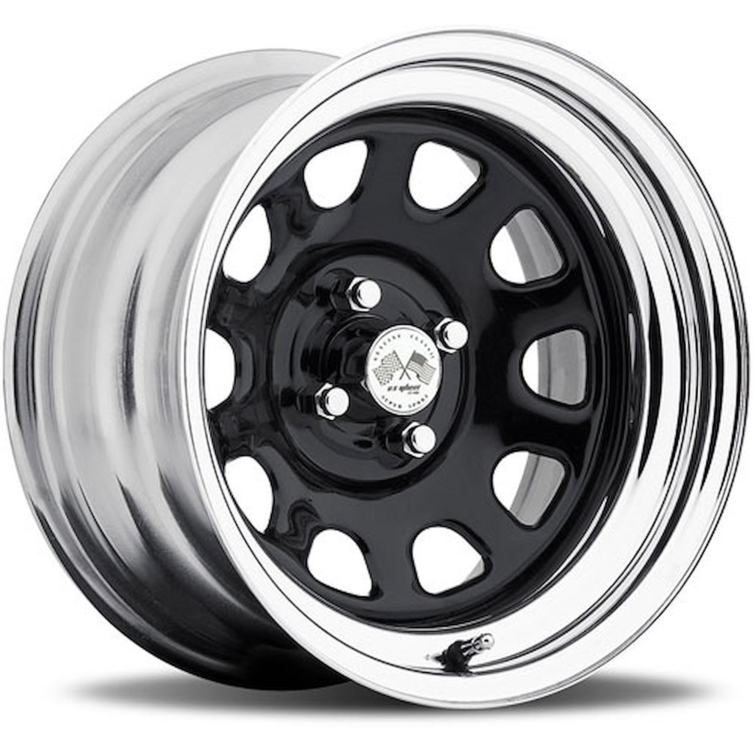 CHROME DAYTONA FWD DRIFTER BLACK 15 x 8 5 x 45 Bolt Circle 4 12 Back Spacing 0 offset 266 Center Bore 1400 lbs Load Rating