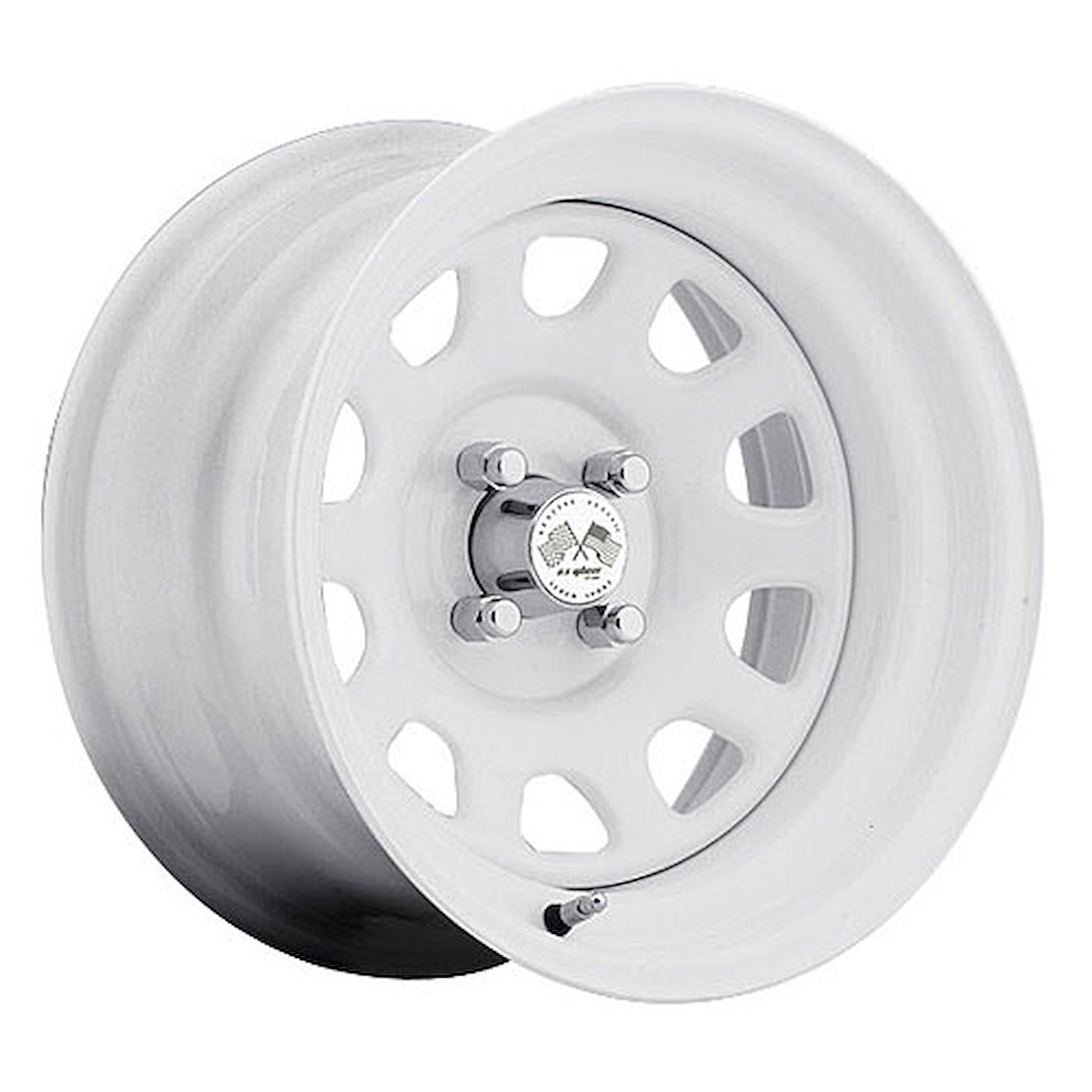 PAINTED DAYTONA FWD DRIFTER WHITE 15 x 8 4 x 45 Bolt Circle 45 Back Spacing 0 offset 266 Center Bore 1400 lbs Load Rating