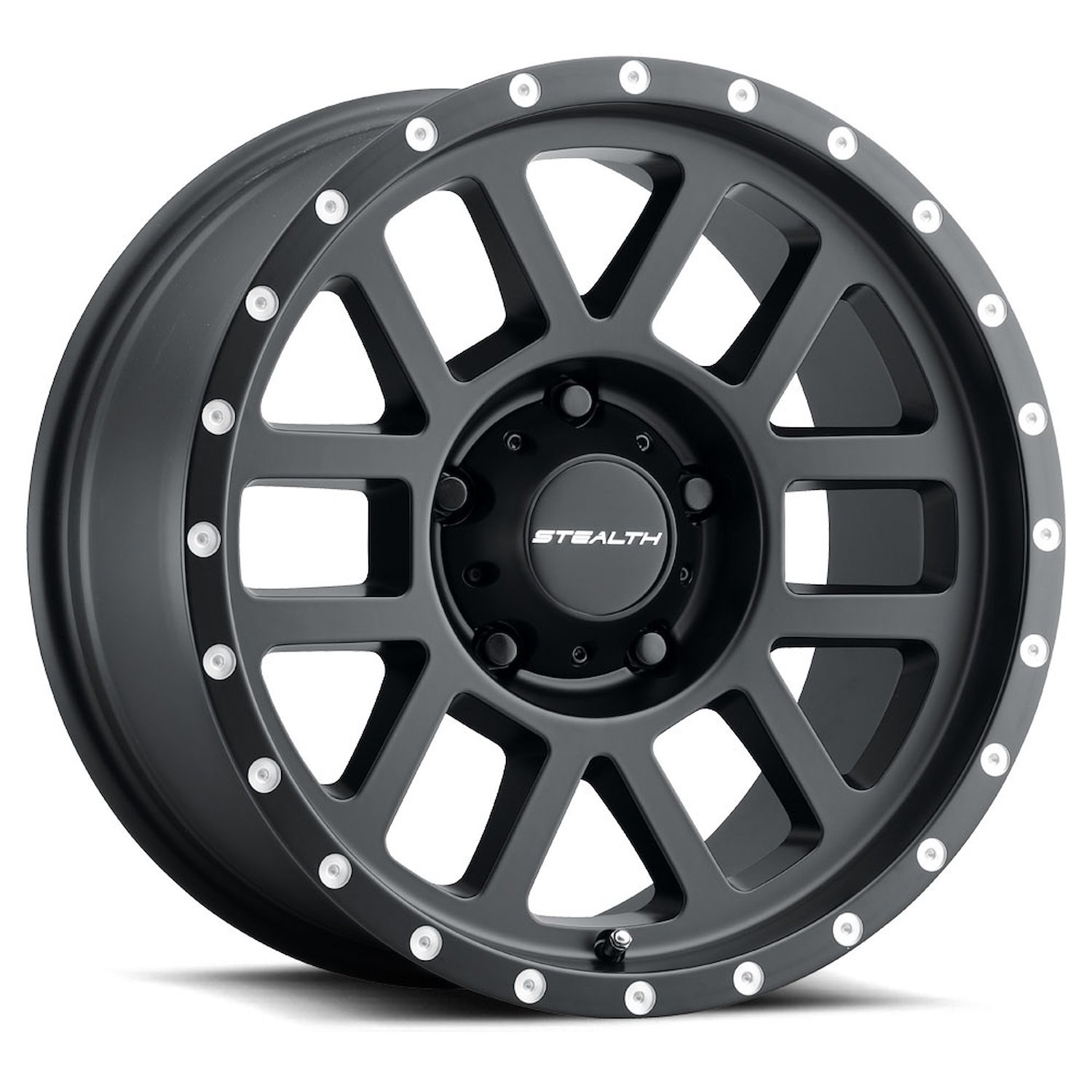 Machined Dimple Matte Black Stealth D-Window Wheel (Series 772) Size: 17" x 8.5