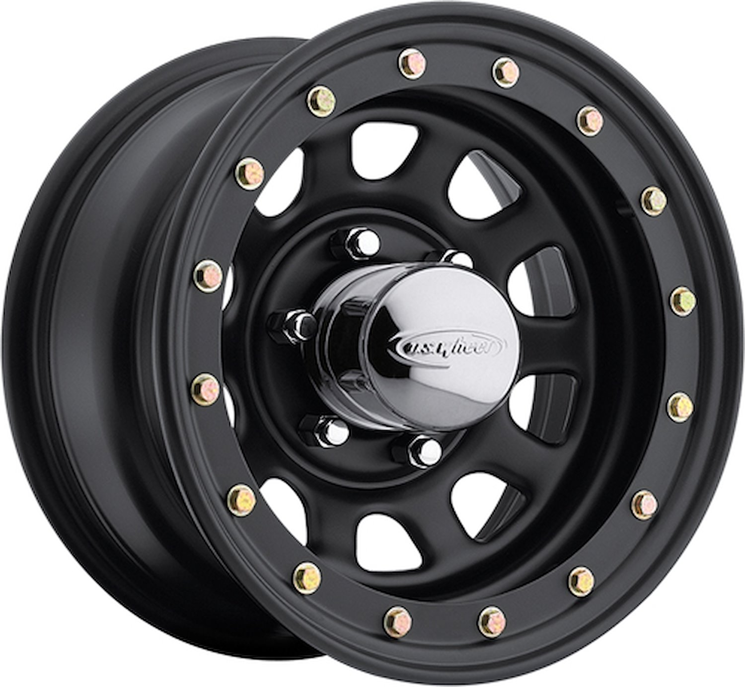 BLACK DAYTONA BEADLOCK 15 x 12 6 x 55 Bolt Circle 4 Back Spacing 63 offset 428 Center Bore 1400 lbs Load Rating