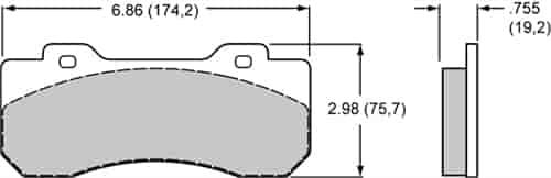 BP-20 Brake Pads Calipers: Wilwood TX6R (Truck/SUV) Caliper