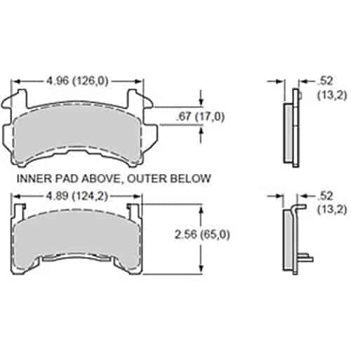 BP-10 Smart Pads Brake Pads Calipers: OEM - GM D154 Metric Type
