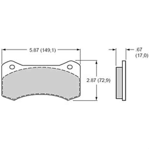 BP-20 Brake Pads Calipers: Wilwood W6A