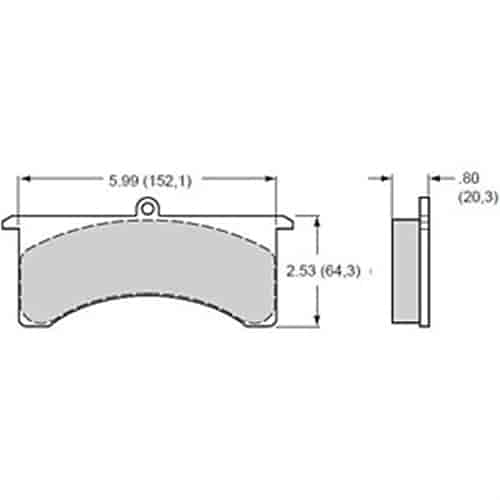 Polymatrix A Bedded Brake Pads Calipers: Wilwood GN,