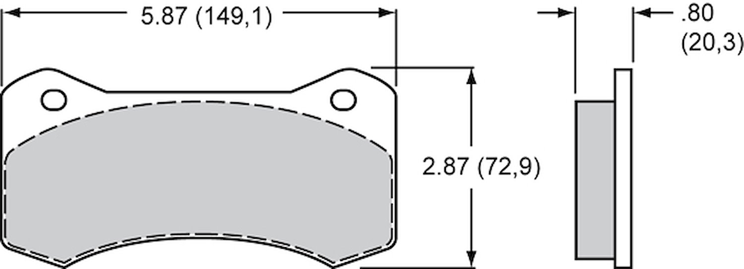 Polymatrix ''E'' Brake Pads Calipers: Wilwood Aero4/6