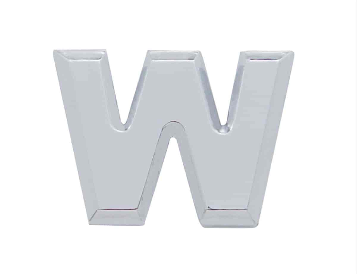 CHROME PLASTIC LETTER - W