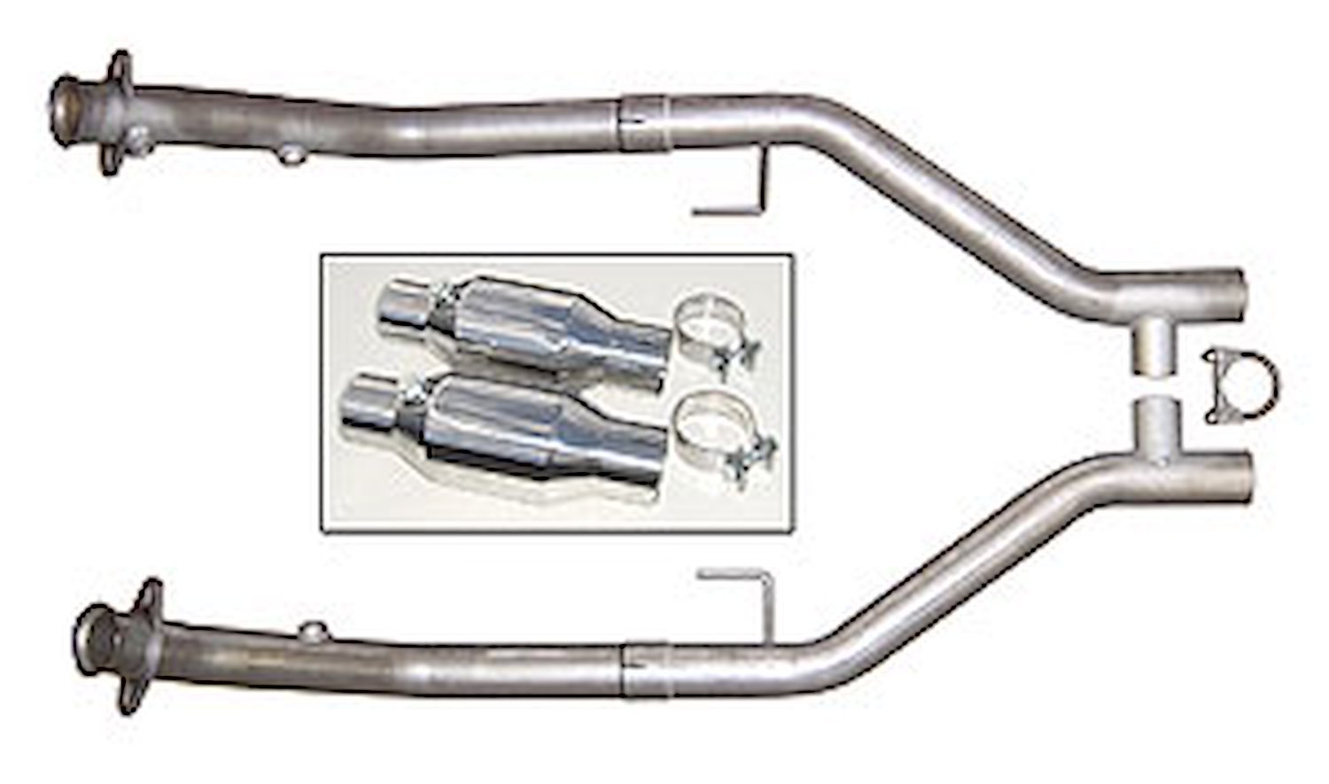 H-Pipe with Catalytic Converters 2005-10 Mustang