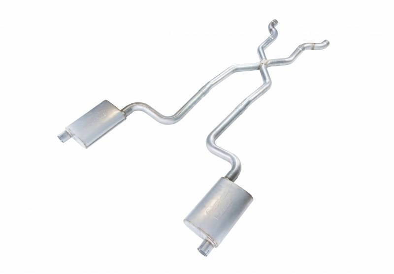Crossmember Back X-Pipe Exhaust System with Turbo Pro Mufflers for 1968-1973 Chevrolet C3 Corvette [2.500 in.]