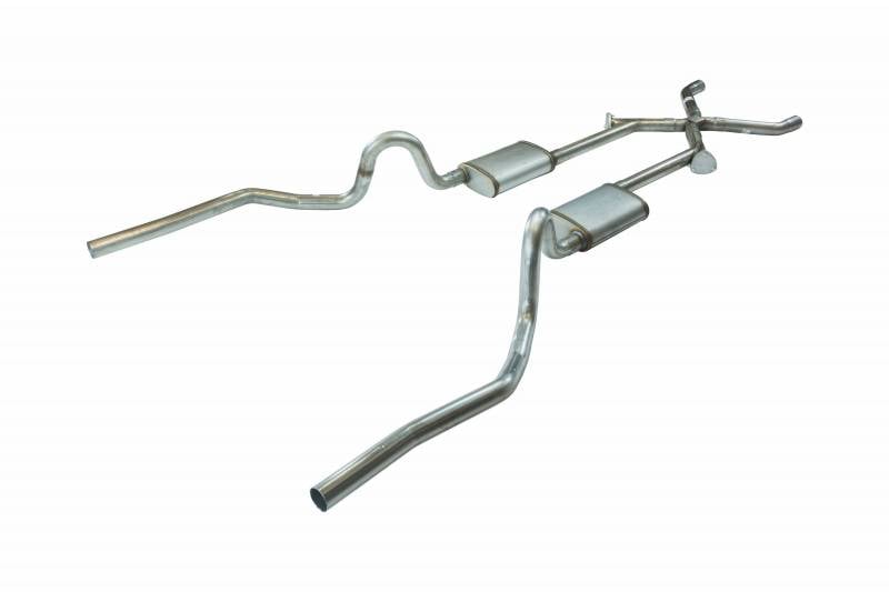 Crossmember Back X-Change Exhaust System with Turbo Pro Mufflers for 1970-1971 Pontiac GTO, 1968-1972 Oldsmobile 442 [2.500 in.]