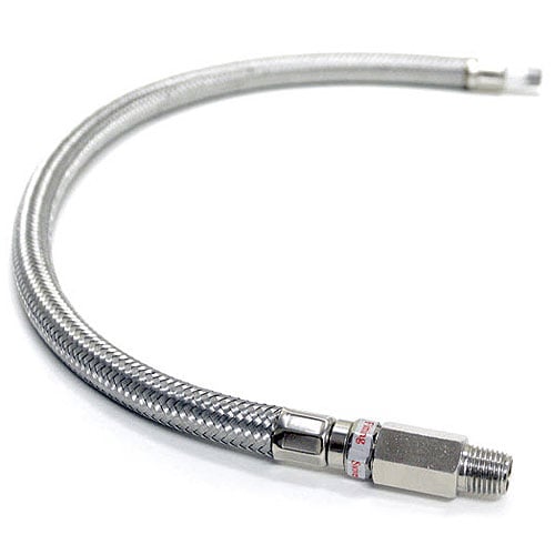 Stainless Steel Braided Leader Hose w/Check Valve 1/8
