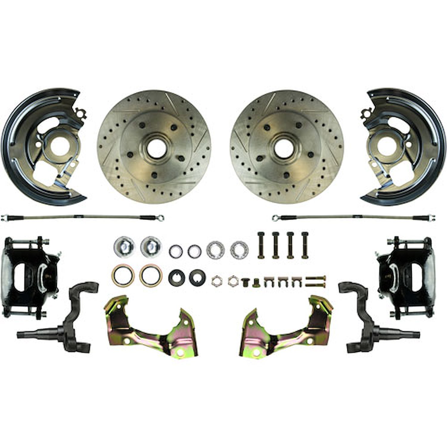 64- 72 Disc Brake Wheel Kit W/ Drilled/Slotted