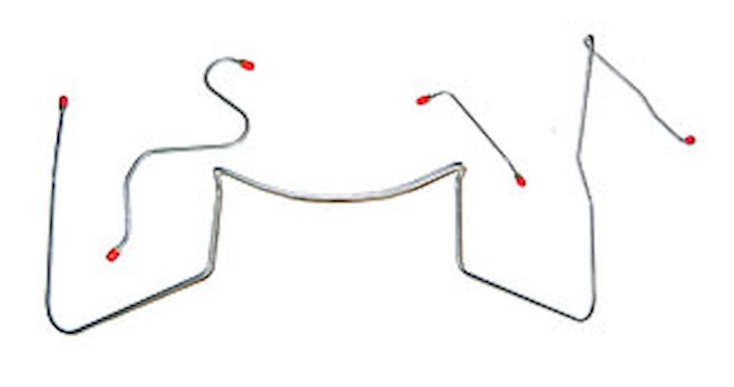 64 -65 Std Drum - Front Brake Line Kits 3 Pcs.