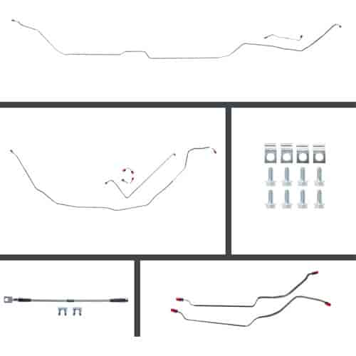 71 GTO/Cutlass Manual 4 Wheel Disc Conversion Complete Brake Line Kit 26 Pcs. Stainless