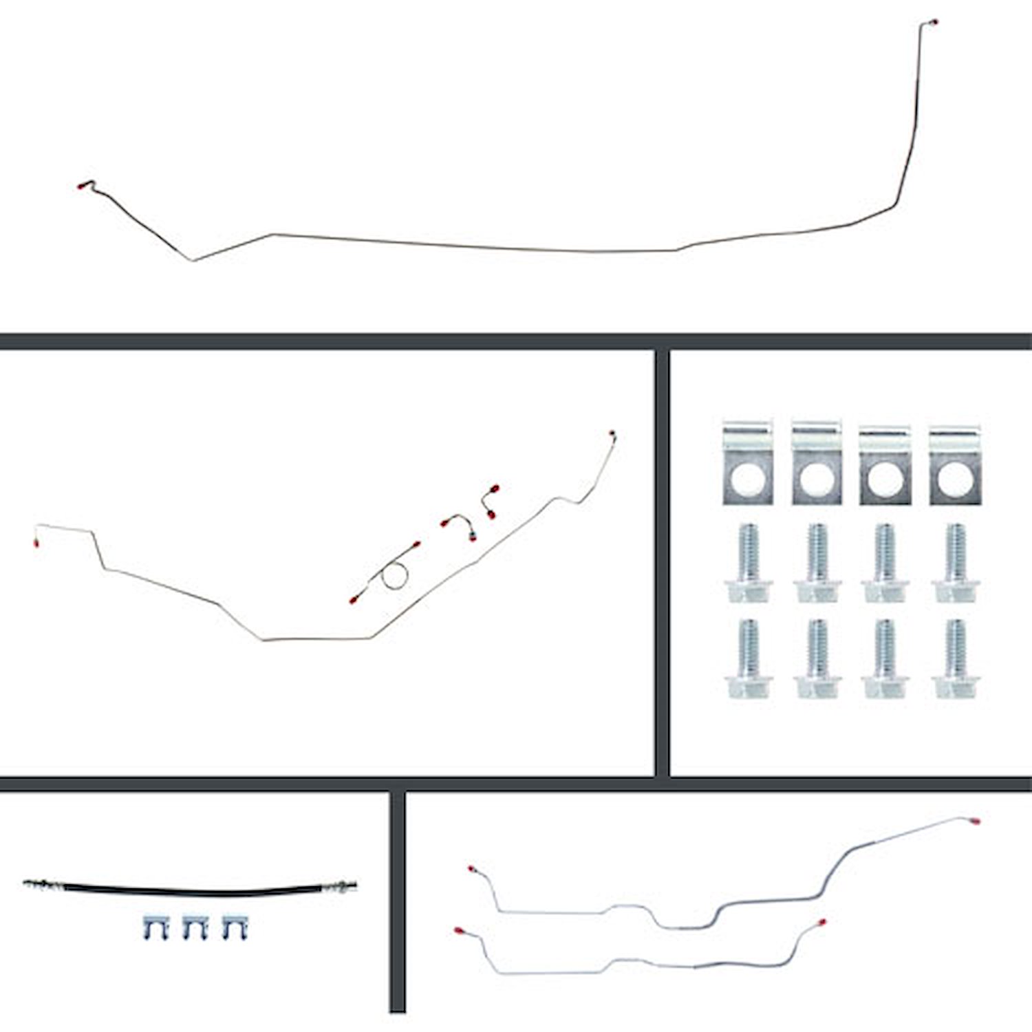 67 Full Size Chevy Manual Disc Conversion Complete Brake Line Kit 24 Pcs. Stainless