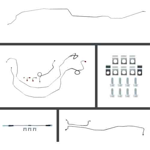 60 Full Size Chevy Power Disc Conversion Complete Brake Line Kit 26 Pcs. Stainless