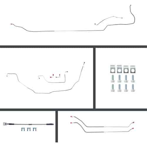 70 Chevelle Cnvt Power Disc Conversion Complete Brake Line Kit 26 Pcs. Stainless