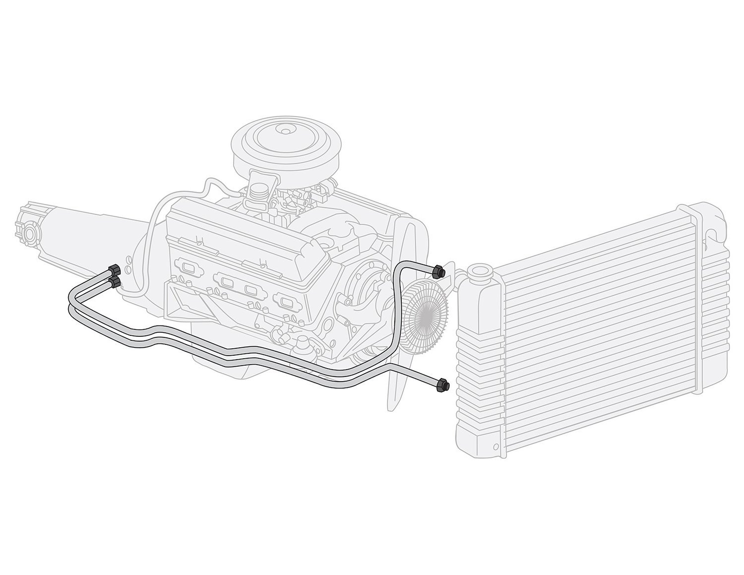 65 Maverick/Comet C4 Transmission Cooler Lines 2 Pcs.