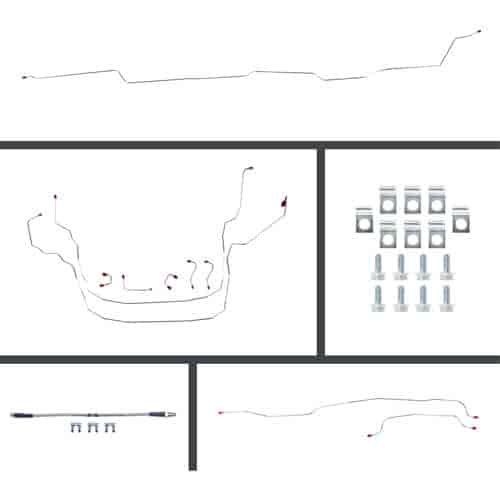 64 Nova Power Disc Conversion Complete Brake Line Kit 26 Pcs. Stainless