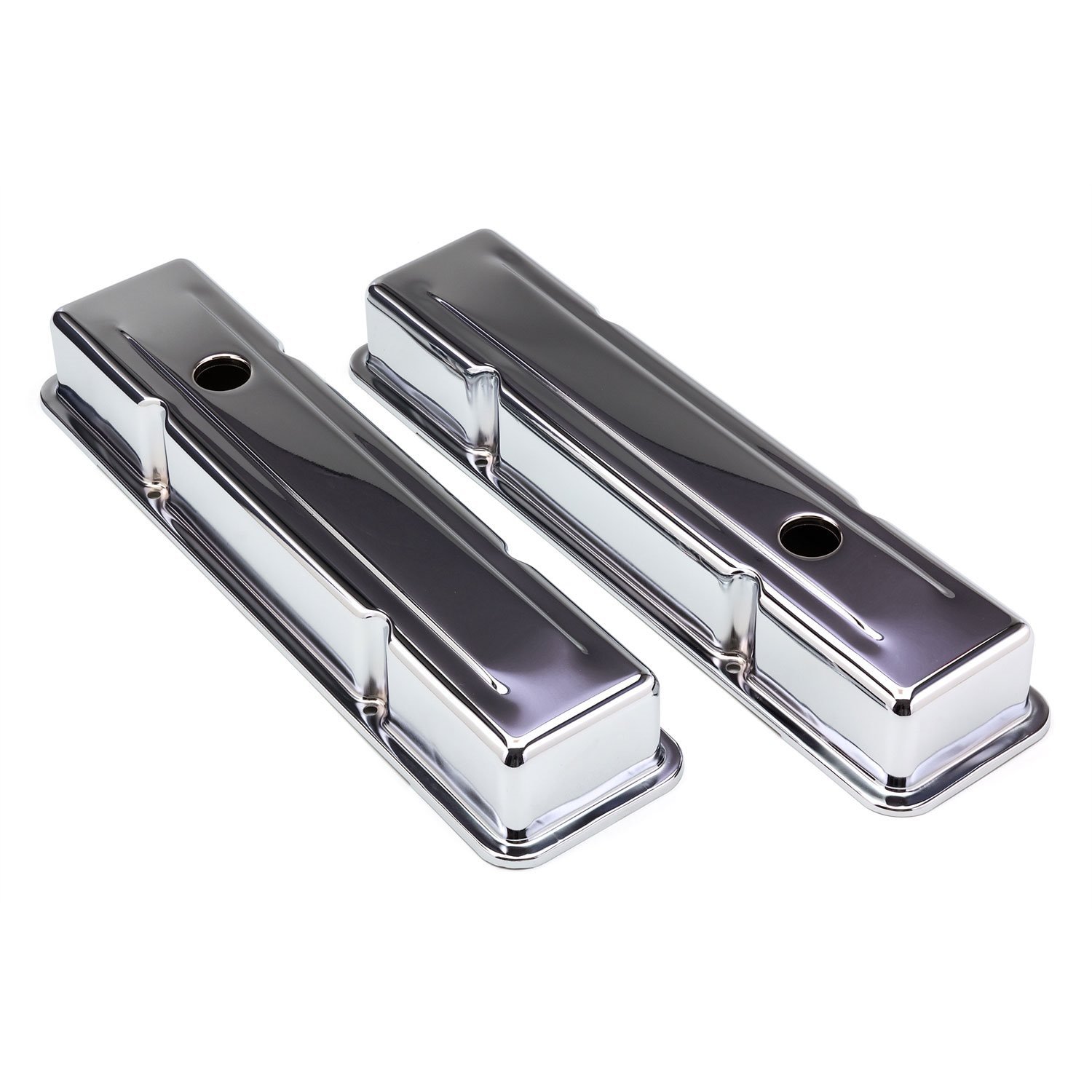 Chrome Plated Steel Valve Covers 1958-1986 Small Block